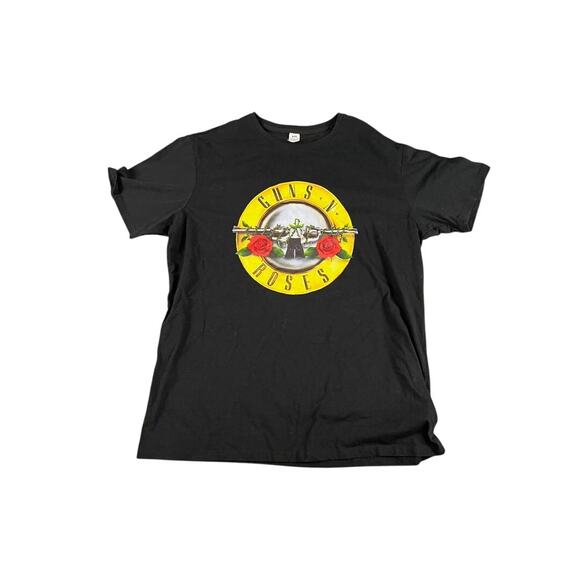 Guns N' Roses T-Shirt XXL Black Band Logo Bullet Design Rock Music Excellent - Picture 1 of 9